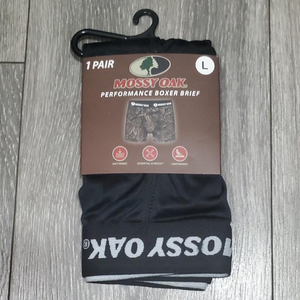 Mossy Oak Black Performance Boxer Briefs